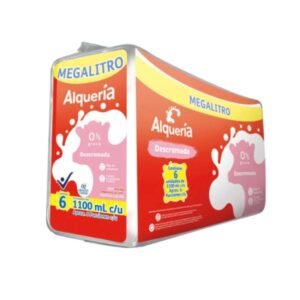 Leche Alqueria Descremada Megalitro x 6 unds